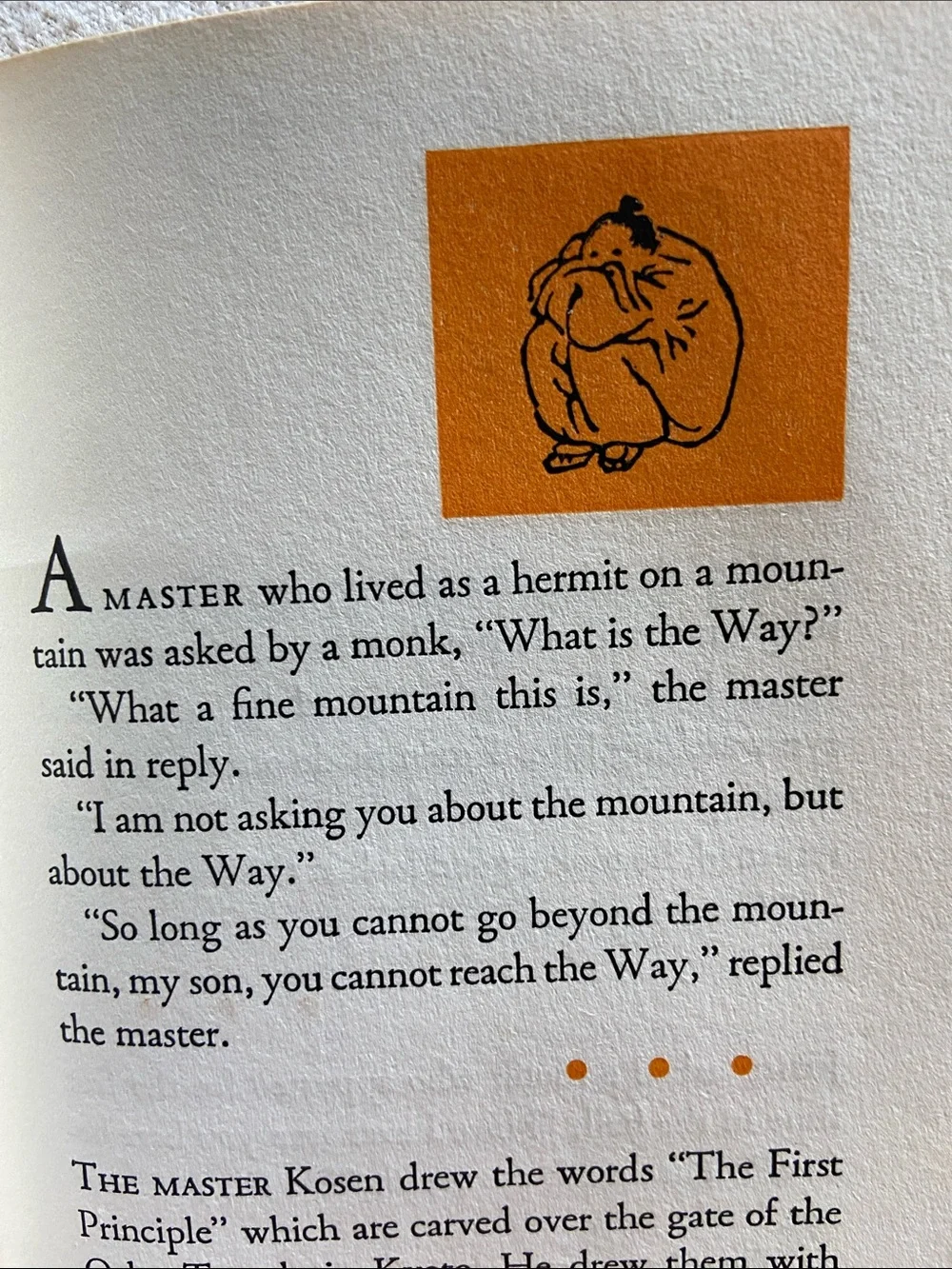 Vintage 1st edition 50s 1950s Zen Buddhism Orange Floral Buddhist stories book - Picture 8 of 11